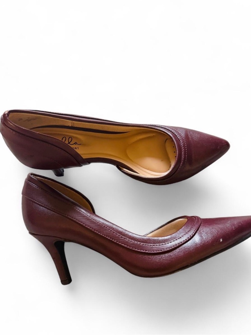 Abella True Comfort Heels Burgundy Maroon Office Siren Heels Women Size 6M